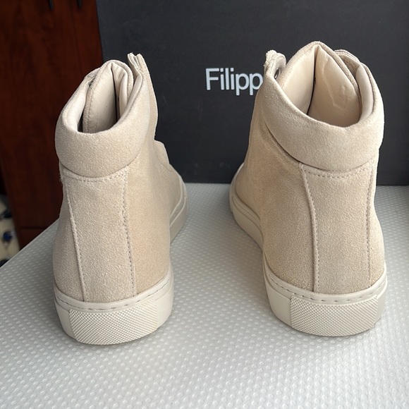 NWT - Women's Filippa K Elina High Sneaker / Sand Suede / Size 38 or 8US - Picture 7 of 13